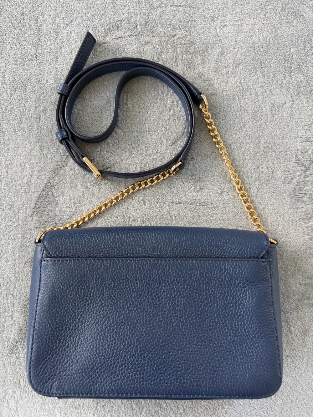Tory Burch Mini Flap Crossbody / Chain Wallet Bag Blue